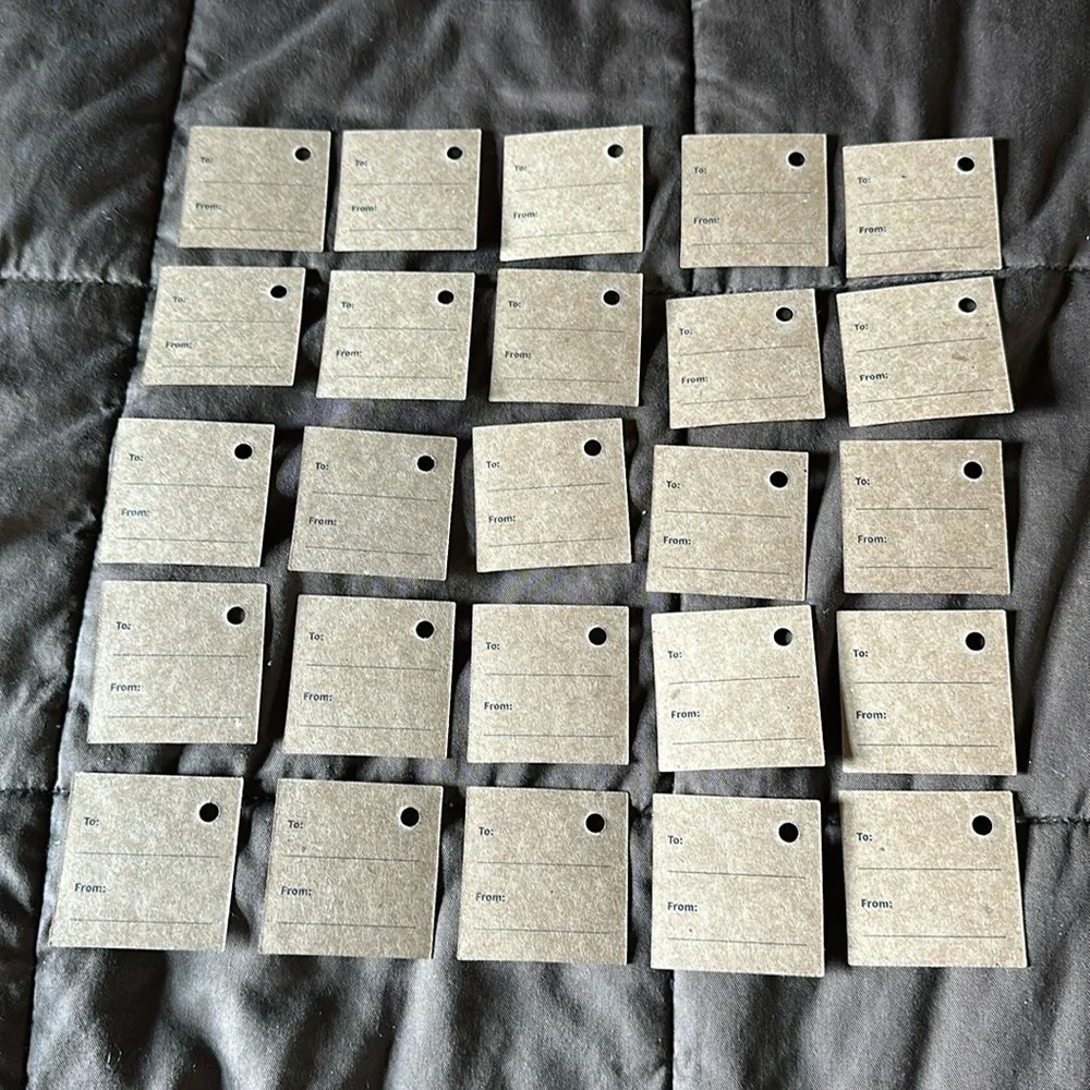 Bath & Body Works Small Cardboard Gingham Gift Tags